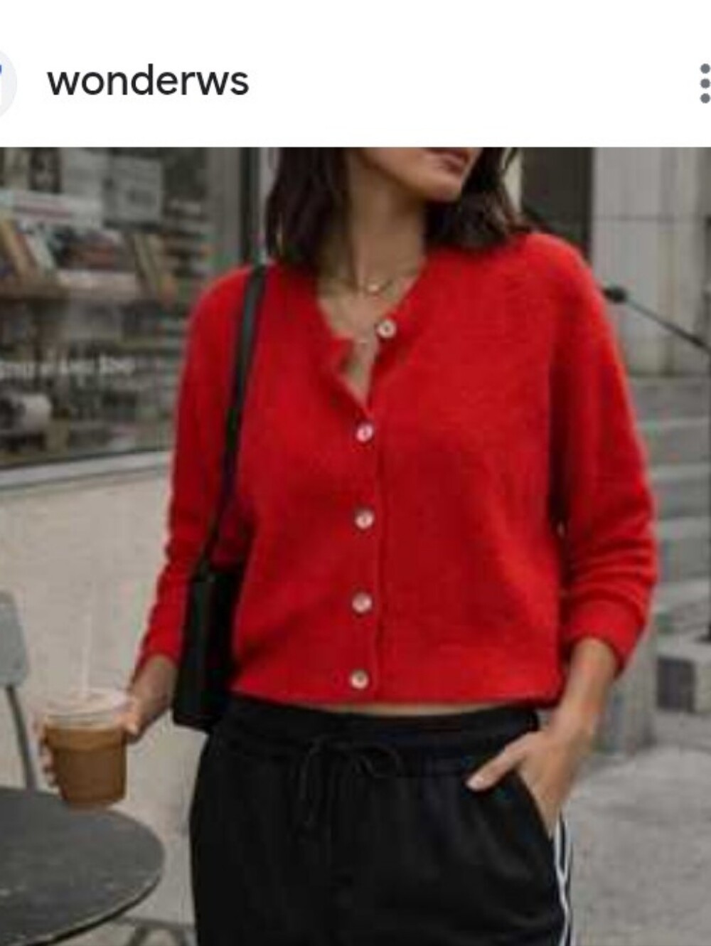 Song Of Style Red Button Cardigan Sz XS